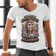 Book Lover Hedgehog Reading Books Introvert Bookworm Men's V-Neck T-Shirt