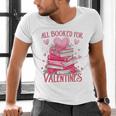 All Booked For Valentine Books Lover Teacher Floral Men's V-Neck T-Shirt