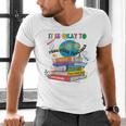 Books It's Okay To Be Kind Yellow Mental Health Day Kids Men's V-Neck T-Shirt Books It's Okay To Be Kind Yellow Mental Health Day Kids Men's V-Neck T-Shirt