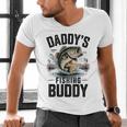 Boy Daddy Fishing Buddy Matching Fishing Bass Fishing Men's V-Neck T-Shirt