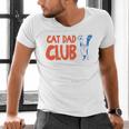 Cat Dad Club Life Is Better With Cats Father's Day 2 Sided Men's V-Neck T-Shirt