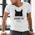 Cat Judging You Silently Cat Mom Dad Premium Tri-Blend Men's V-Neck T-Shirt