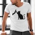 Cat Lover Cat Mom Cat Dad Men Women & Kids Cute Cat Men's V-Neck T-Shirt