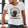 Cat Shirt Introvert Sorry I Can’t Go I’m An Indoor Cat Men's V-Neck T-Shirt