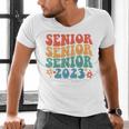 Class Of 2023 Senior 2023 Graduation Retro Seniors Men's V-Neck T-Shirt