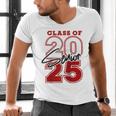 Class Of 2025 Senior 2025 Graduation Red Raglan Baseball Tee Men's V-Neck T-Shirt
