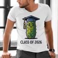 Class Of 2026 Graduation Pickle Trendy Graduate Humor Men's V-Neck T-Shirt