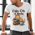 Coffee Cats And Books Lover For Women & Girls Coffee Men's V-Neck T-Shirt Coffee Cats And Books Lover For Women & Girls Coffee Men's V-Neck T-Shirt