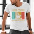 I Like Coffee And Maybe 3 People Introvert Anti-Social Men's V-Neck T-Shirt I Like Coffee And Maybe 3 People Introvert Anti-Social Men's V-Neck T-Shirt