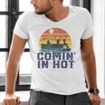 Comin In Hot Pontoon Boat Boating Lake For Dad Small Men's V-Neck T-Shirt