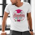 Coquette Pink Bow Senior 2026 2027 Graduation Men's V-Neck T-Shirt