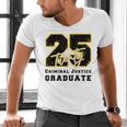 Criminal Justice Graduate Graduated Class Of 2025 Graduation Men's V-Neck T-Shirt
