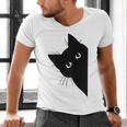 Curious Cat Peeking Sneaky Cat Cat Mom Cat Dad Men's V-Neck T-Shirt