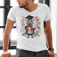 Cute Graduation Zebra Holding DiplomaShirt Men's V-Neck T-Shirt