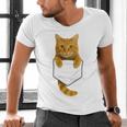 Cute Tabby Cat Pocket Cat Mom Cat Dad Cat Lover Men's V-Neck T-Shirt