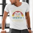 Cute Vintage Dad Level Unlocked Funny Gamer New Daddy Father Men's V-Neck T-Shirt
