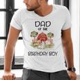 Dad Of The Birthday For Boy Barnyard Farm Animals Party Men's V-Neck T-Shirt