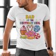 Dad Of The Birthday Girl Candyland Colorful Lollipop Party Men's V-Neck T-Shirt