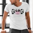 Dad Of The Birthday Girl Cow Daddy Papa Bday Matching Men's V-Neck T-Shirt