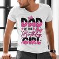 Dad Of The Birthday Girl Pink Family Birthday Girls Party Men's V-Neck T-Shirt