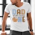 Dad Of The Sweet One Cookies And Milk 1st Birthday Party Men's V-Neck T-Shirt Dad Of The Sweet One Cookies And Milk 1st Birthday Party Men's V-Neck T-Shirt