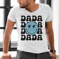 Dada One Happy Dude 1st Birthday Family Matching Men's V-Neck T-Shirt Dada One Happy Dude 1st Birthday Family Matching Men's V-Neck T-Shirt