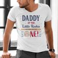 Daddy Dad First Birthday Little Rookie Baseball The Big One Men's V-Neck T-Shirt Daddy Dad First Birthday Little Rookie Baseball The Big One Men's V-Neck T-Shirt