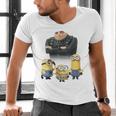 Despicable Me Minions Father's Day 1 Dad Cardboard Sign Men's V-Neck T-Shirt