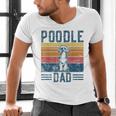 Dog Dad Vintage Poodle Dad Men's V-Neck T-Shirt