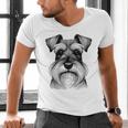 Dog Fingerprint Miniature Schnauzer Dad Mom Men's V-Neck T-Shirt