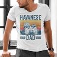 Dog Havanese Dad Vintage Havanese Dad Men's V-Neck T-Shirt