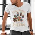 Dogs Books And Quilting Men's V-Neck T-Shirt