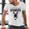 Donkey Mom Or Dad I Love My Donks Farmer Men's V-Neck T-Shirt Donkey Mom Or Dad I Love My Donks Farmer Men's V-Neck T-Shirt