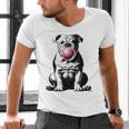 English Bulldog Bubble Gum Vintage Dog Mom Pet Dad Men's V-Neck T-Shirt