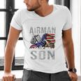 My Favorite Airman Calls Me Son Air Force Graduation Son Men's V-Neck T-Shirt
