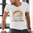 Fishing Even Jesus Had Fish Story Bass Dad Christian Men's V-Neck T-Shirt
