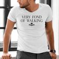 Very Fond Of Walking Book Lover Mom Walking Bookish Men's V-Neck T-Shirt