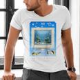 Frutiger Aero Aesthetic Tech Computer Aquarium Tarot Card Raglan Baseball Tee Men's V-Neck T-Shirt