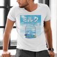 Frutiger Aero Aesthetic Tech Kawaii Milk Underwater Fishes Men's V-Neck T-Shirt Frutiger Aero Aesthetic Tech Kawaii Milk Underwater Fishes Men's V-Neck T-Shirt