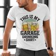 Garage Drinker Dad Vintage Beer This Is My Garage Drinking Men's V-Neck T-Shirt