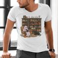 Ghost Reading Book Cat Lover Halloween Reading Enthusiast Men's V-Neck T-Shirt Ghost Reading Book Cat Lover Halloween Reading Enthusiast Men's V-Neck T-Shirt