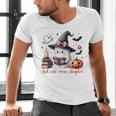 Ghost Reading Book Coquette Bow Halloween Girl Toddler Kid Premium Men's V-Neck T-Shirt