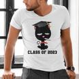 I Graduated Class Of2023 Cat Graduation Men's V-Neck T-Shirt