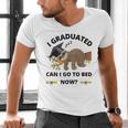I Graduated Can I Go Back To Bed Sloth Graduation Cap Men's V-Neck T-Shirt
