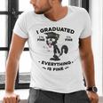 I Graduated Graduate Class 2025 Cat Graduation Men's V-Neck T-Shirt