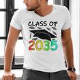 Graduation Class Of 2035 Hand Prints Space Pre-K -12th Grade Men's V-Neck T-Shirt