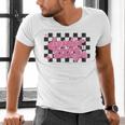 Groovy Senior Class Of 2026 Coquette Pink Bow Graduation Men's V-Neck T-Shirt