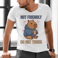 Grouchy Capybara Not Friendly Do Not Touch Introvert Premium Tri-Blend Men's V-Neck T-Shirt