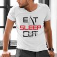 Haircutter Barber Eat Sleep Cut Barbering Graduation Men's V-Neck T-Shirt