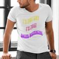 I'm Just Social Distancing Introvert Funny Men's V-Neck T-Shirt